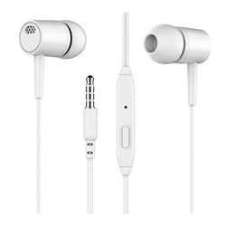 3.5mm In-ear Wired Earphone With Mic Earbuds Headset White