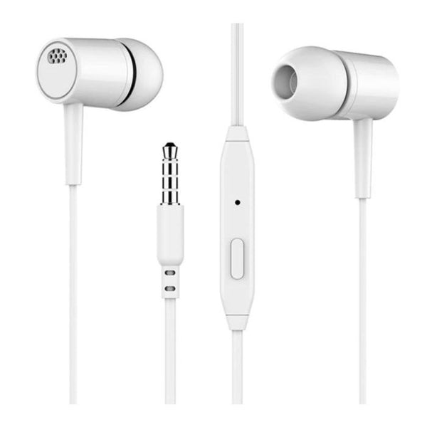  3.5mm In-ear Wired Earphone With Mic Earbuds Headset White