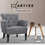 French Lorraine Chair Retro Wing - Grey
