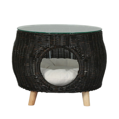 Side Table Coffee Pet Bed Indoor Wicker Outdoor Furniture Patio Desk