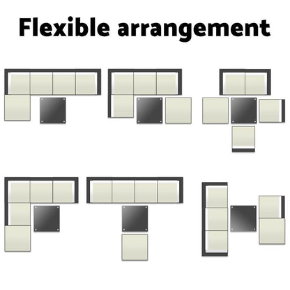 Gardeon 6pcs Outdoor Sofa Lounge Setting Couch Wicker Table Chairs Patio Furniture Black