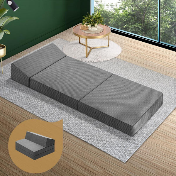 H&L Foldable Mattress Folding Sofa Bed Trifold Sleeping Camping Cushion Single