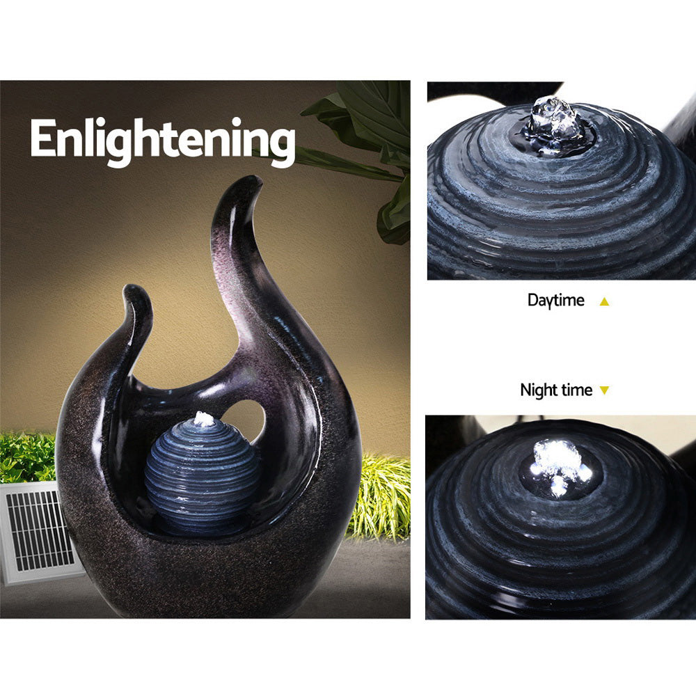 Outdoor Bird Bath Water Solar Fountain Cascading with Battery