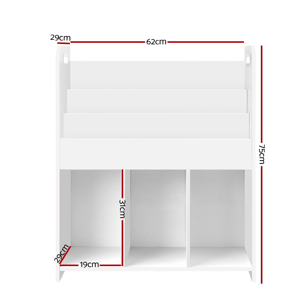 Kids Bookshelf Children Bookcase Display Cabinet Toys Storage Organizer