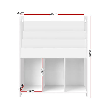 Kids Bookshelf Children Bookcase Display Cabinet Toys Storage Organizer