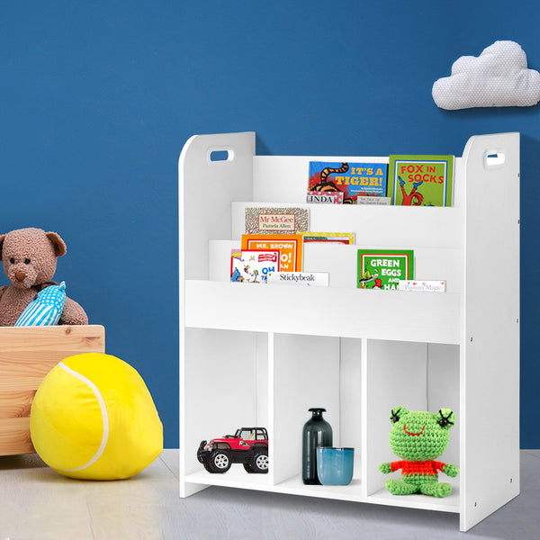  Kids Bookshelf Children Bookcase Display Cabinet Toys Storage Organizer