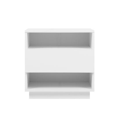 Bedside Tables Side Table Rgb Led Drawers Nightstand High Gloss White