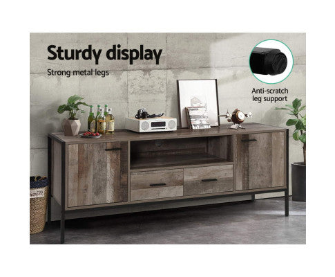 TV Cabinet Entertainment Unit Stand Storage Wood