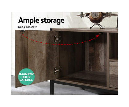 TV Cabinet Entertainment Unit Stand Storage Wood