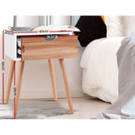 Bedside Tables Drawers Side Table Storage Cabinet Nightstand Solid Wood Legs Bedroom White