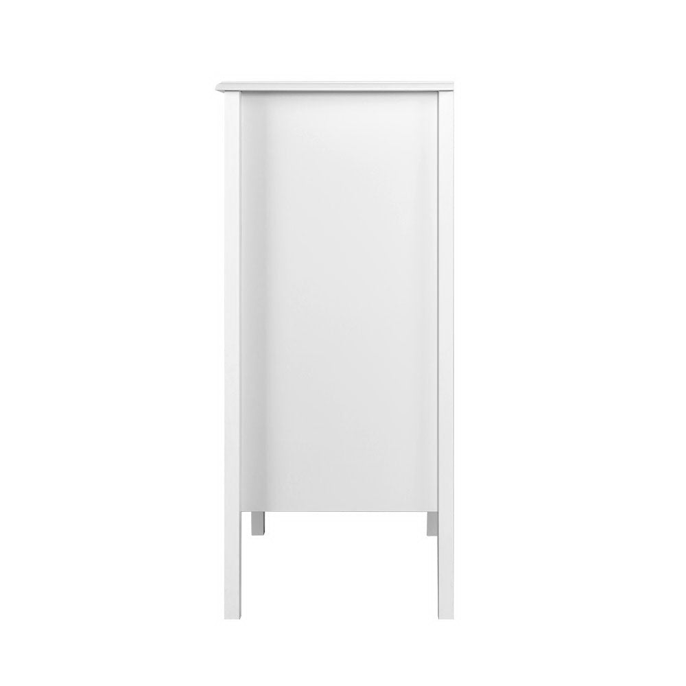 4 Chest of Drawers Tallboy Storage Cabinet Bedside Table Dresser White