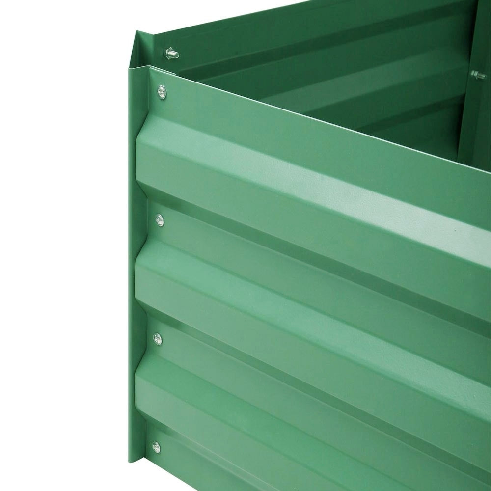 Greenfingers Garden Bed 150cm x 90cm 2x Galvanised Steel Raised Green Planter