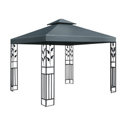 Instahut Gazebo 3x3m Party Marquee Outdoor Wedding Event Tent Iron Art Canopy Grey