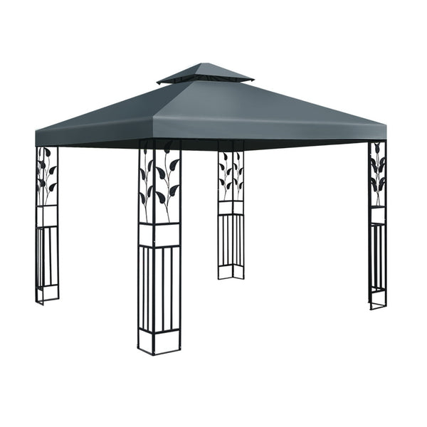  Instahut Gazebo 3x3m Party Marquee Outdoor Wedding Event Tent Iron Art Canopy Grey