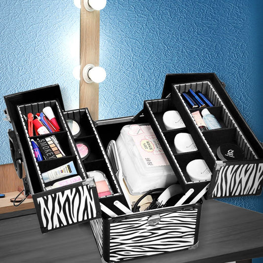 Portable Makeup Case 3 in 1 Cosmetic Organiser Beauty Travel Suitcase