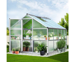 Greenfingers Greenhouse Aluminium Green House Garden Shed Greenhouses 3.02x2.5M