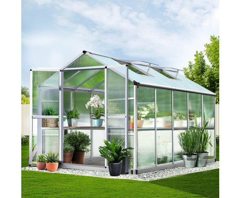  Greenfingers Greenhouse Aluminium Green House Garden Shed Greenhouses 3.08x2.5M
