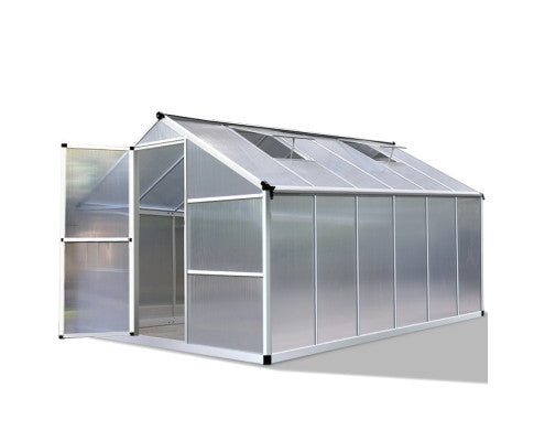 Greenfingers Greenhouse Aluminium Green House Garden Shed Greenhouses 3.62x2.5M - Melbourne Home & Living