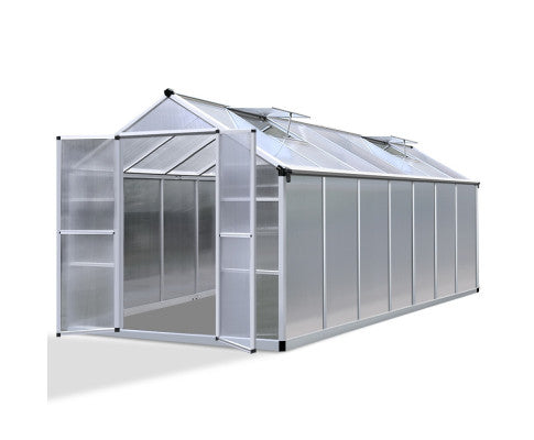  Greenfingers Greenhouse Aluminium Green House Garden Shed Greenhouses 4.1x2.5M