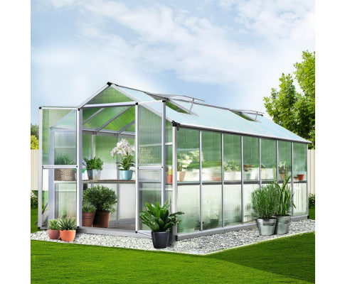 Greenfingers Greenhouse Aluminium Green House Garden Shed Greenhouses 4.1x2.5M - Melbourne Home & Living