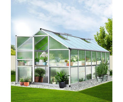Greenfingers Greenhouse Aluminium Green House Garden Shed Greenhouses 4.22x2.5M - Melbourne Home & Living