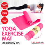Powertrain Eco-Friendly TPE Pilates Exercise Yoga Mat 8mm - Pink