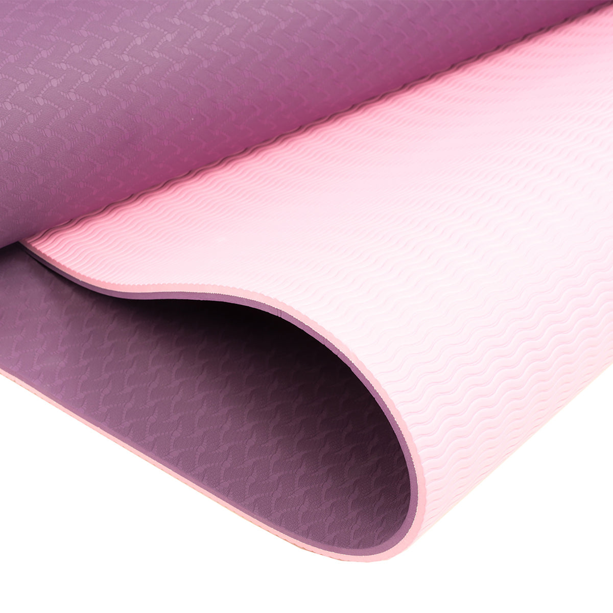 Eco-Friendly TPE Pilates Exercise Yoga Mat 8mm - Dark Purple