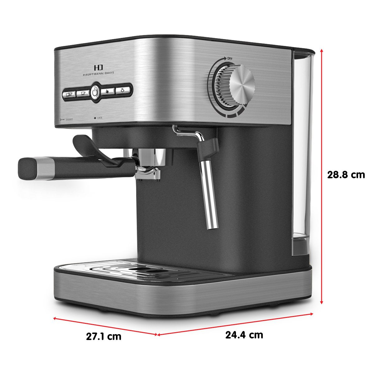 Hauffmann Davis Sa-Cm-2009 Espresso Coffee Machine 15 Bar Italian Pump