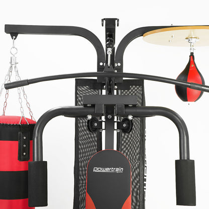 Home Gym Multi Station with Boxing Punching Bag Speed Ball Powertrain