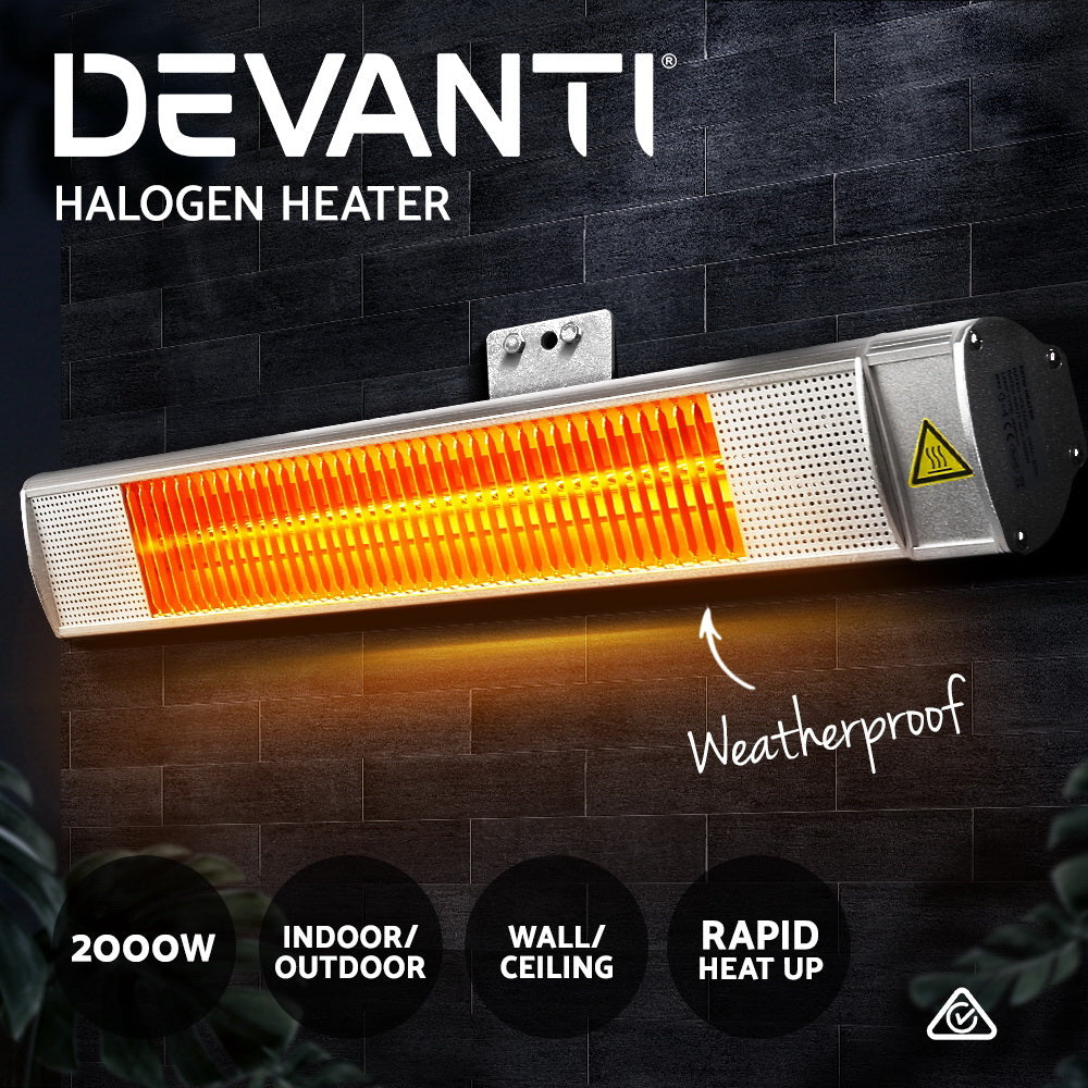 Devanti Electric Infrared Radiant Strip Heater 2000W