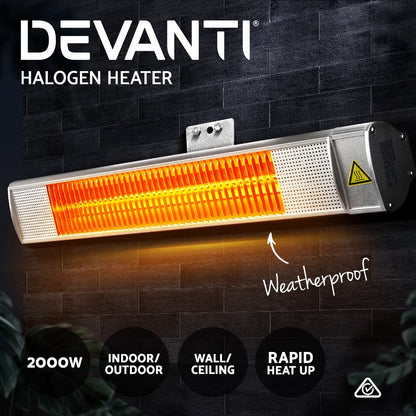 Devanti Electric Infrared Radiant Strip Heater 2000W