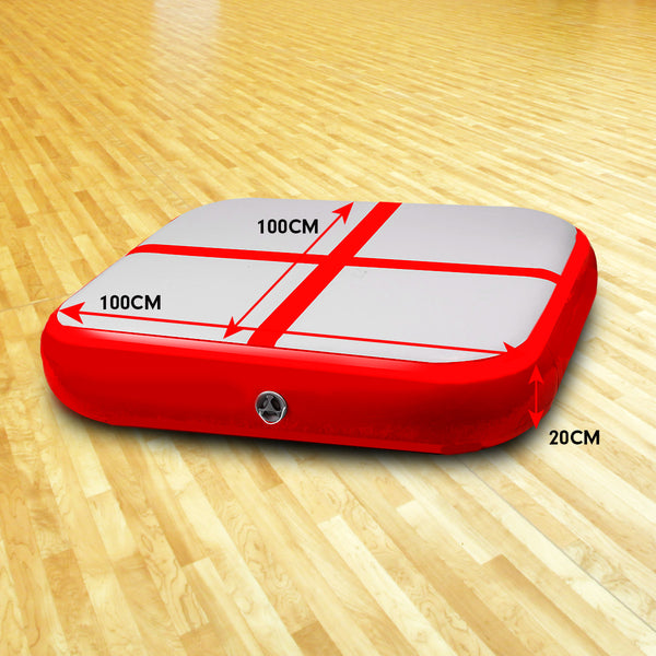  1m  Air Track Block Tumbling Mat Gymnastics Exercise - Red