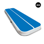6m Airtrack Tumbling Mat Gymnastics Exercise 20cm Air Track Blue White