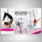 6m x 2m Airtrack Tumbling Mat Gymnastics Exercise Air Track Grey Pink