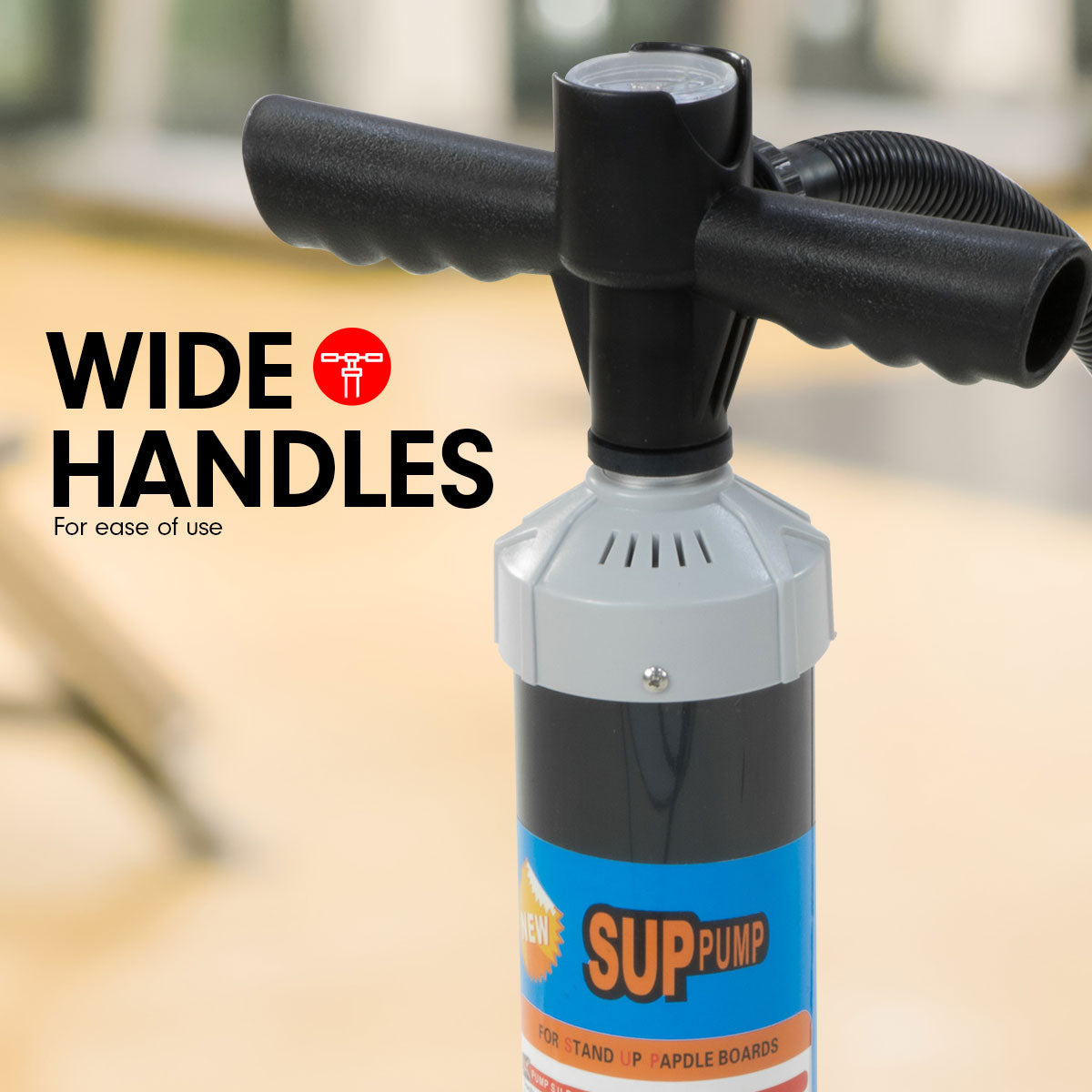 Manual Hand SUP Pump for Air Tracks Inflatable Mattresses Toys Mats