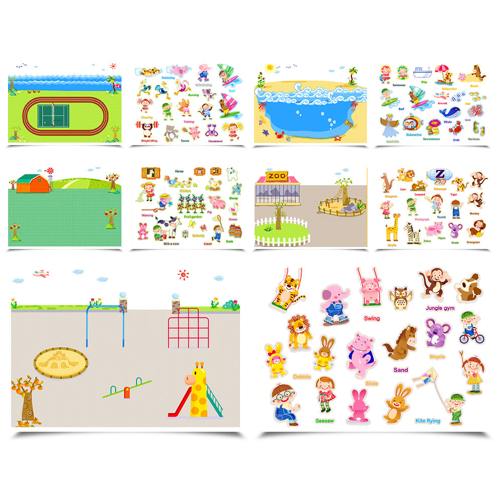 REUSABLE CITY PARK STICKER PAD SET