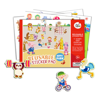REUSABLE CITY PARK STICKER PAD SET