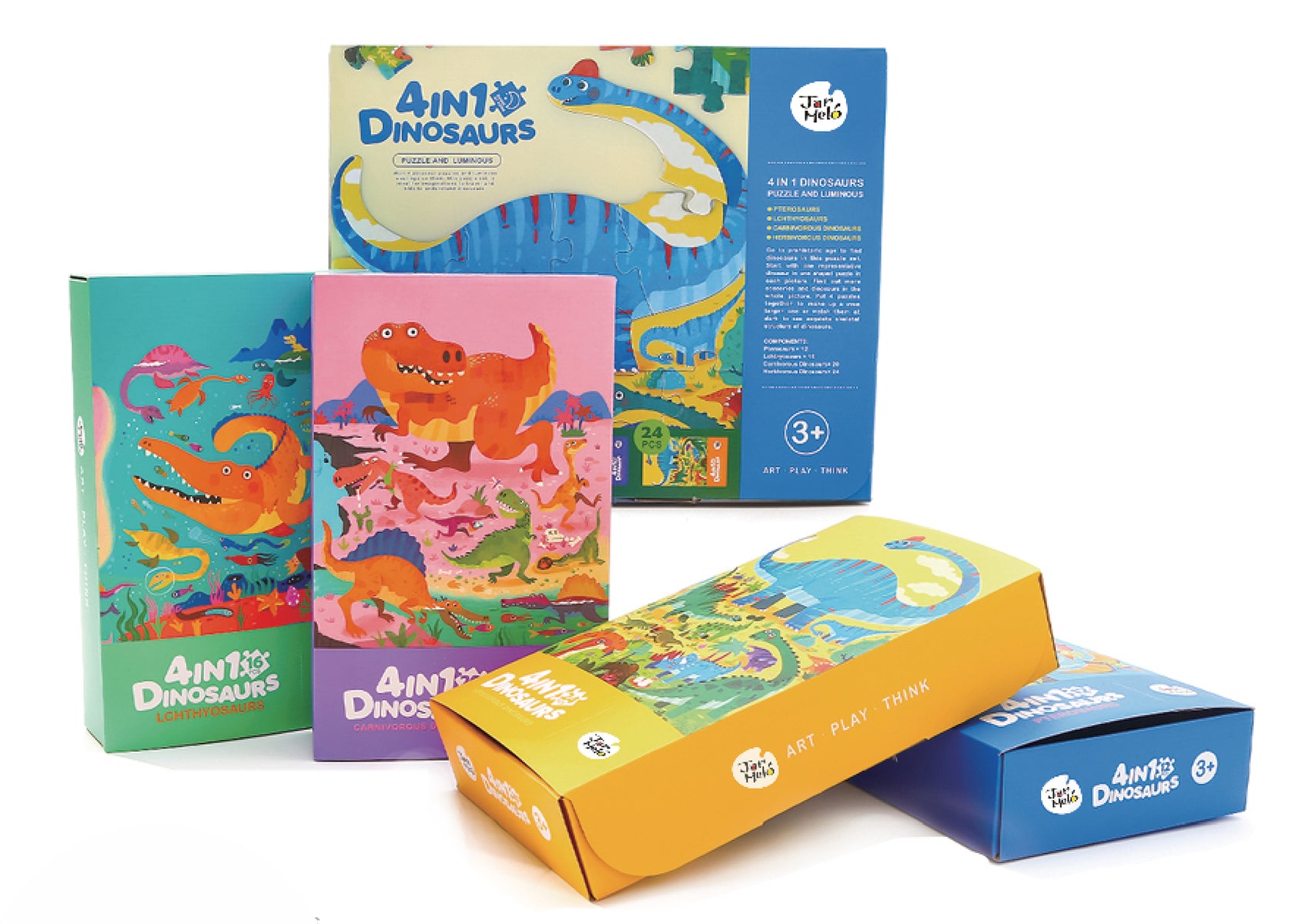 4 IN 1 DINOSAURS PUZZLE AND LUMINOUS