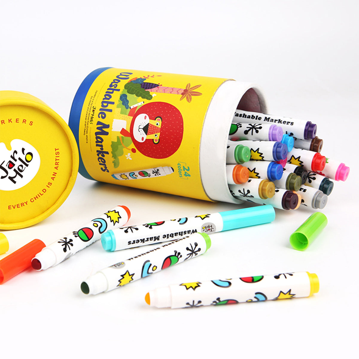 SPECIAL ROUND TIP WASHABLE MAKER -24 COLORS