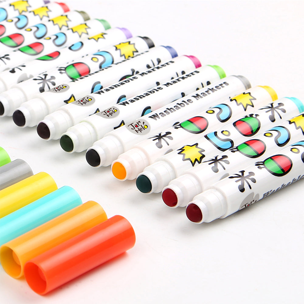 SPECIAL ROUND TIP WASHABLE MAKER -24 COLORS