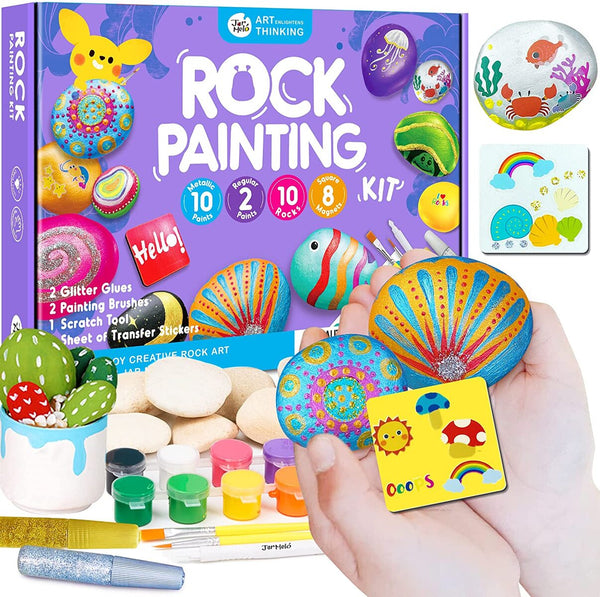  Rock Painting With Metallic Paints & Glitter Glues
