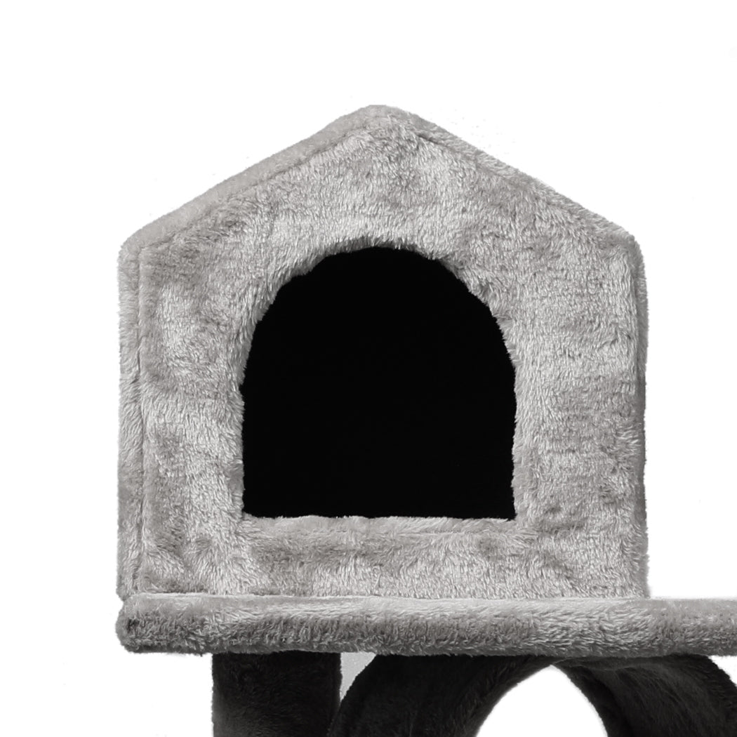 Cat Tree Scratching Post Scratcher Tower Condo House Furniture Grey 110cm
