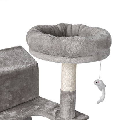 Cat Tree Scratching Post Scratcher Tower Condo House Furniture Grey 110cm