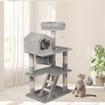 Cat Tree Scratching Post Scratcher Tower Condo House Furniture Grey 110cm