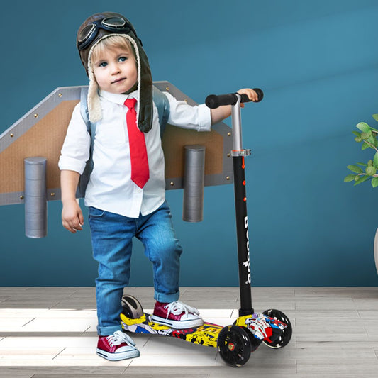 3 Wheels Kids Scooter Adjustable Height Flashing LED Toddler Toys