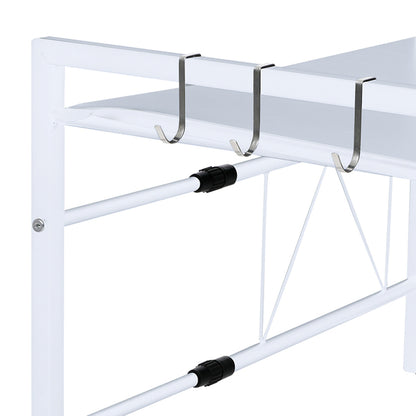 Microwave Oven Shelf Kitchen Organiser White