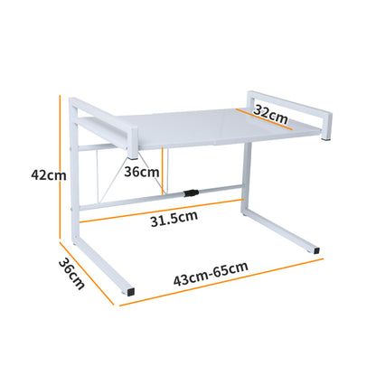 Microwave Oven Shelf Kitchen Organiser White