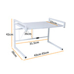Microwave Oven Shelf Kitchen Organiser White