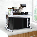 Microwave Oven Shelf Kitchen Organiser White