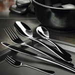 Stainless Steel Cutlery Set Travel Knife Fork Spoon Black Child Tableware 30pcsc
